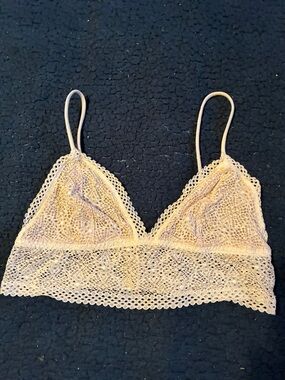 Victoria's Secret Cream Lace Triangle Bralette